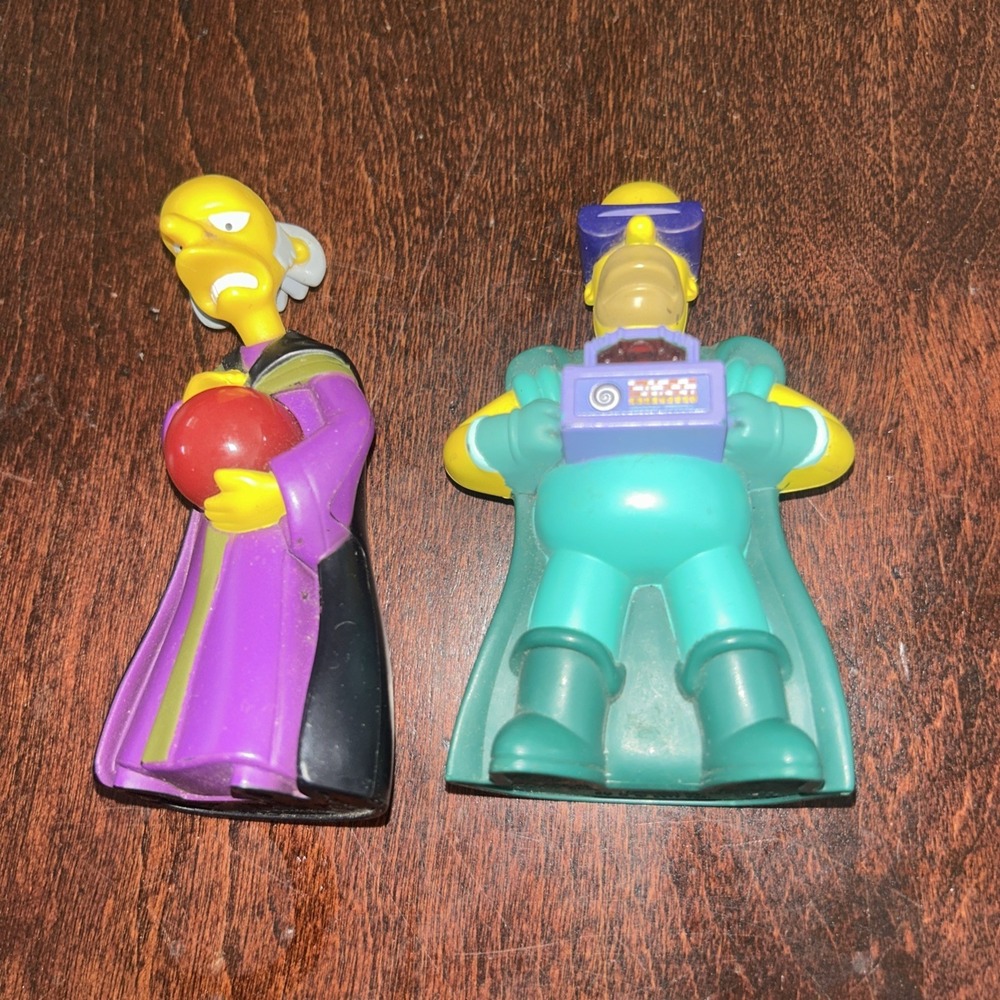 Simpson's Halloween Burger King Toy 2011 Mr Burns & Homer F1
